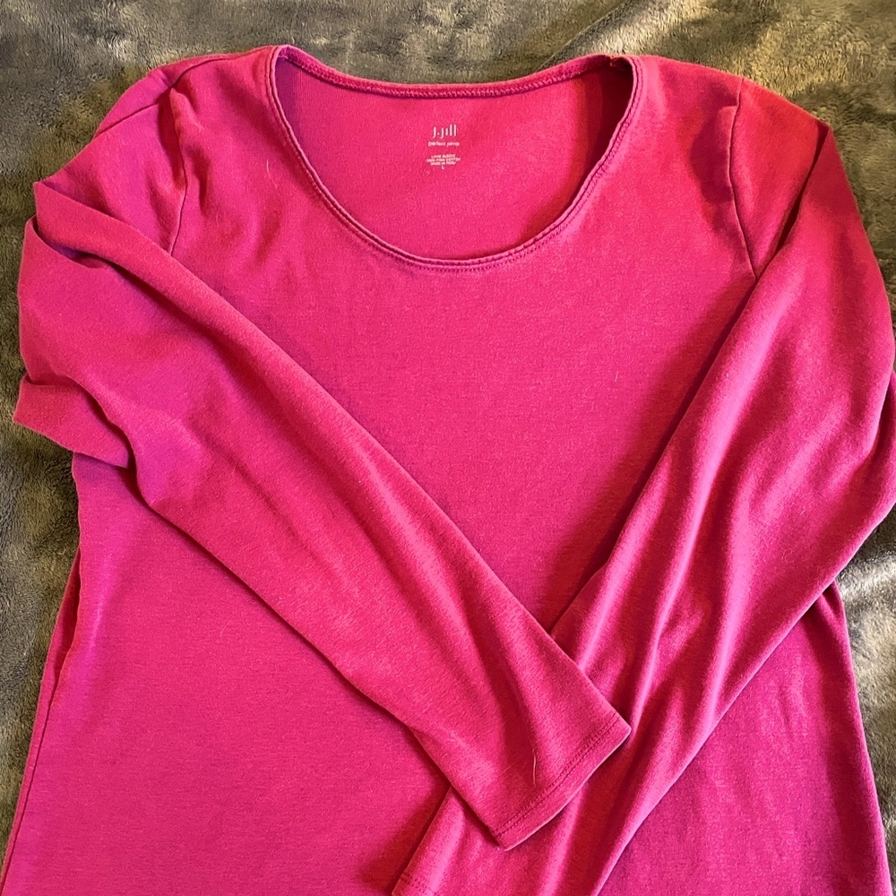 J.Jill perfect Pima long sleeve purple shirt